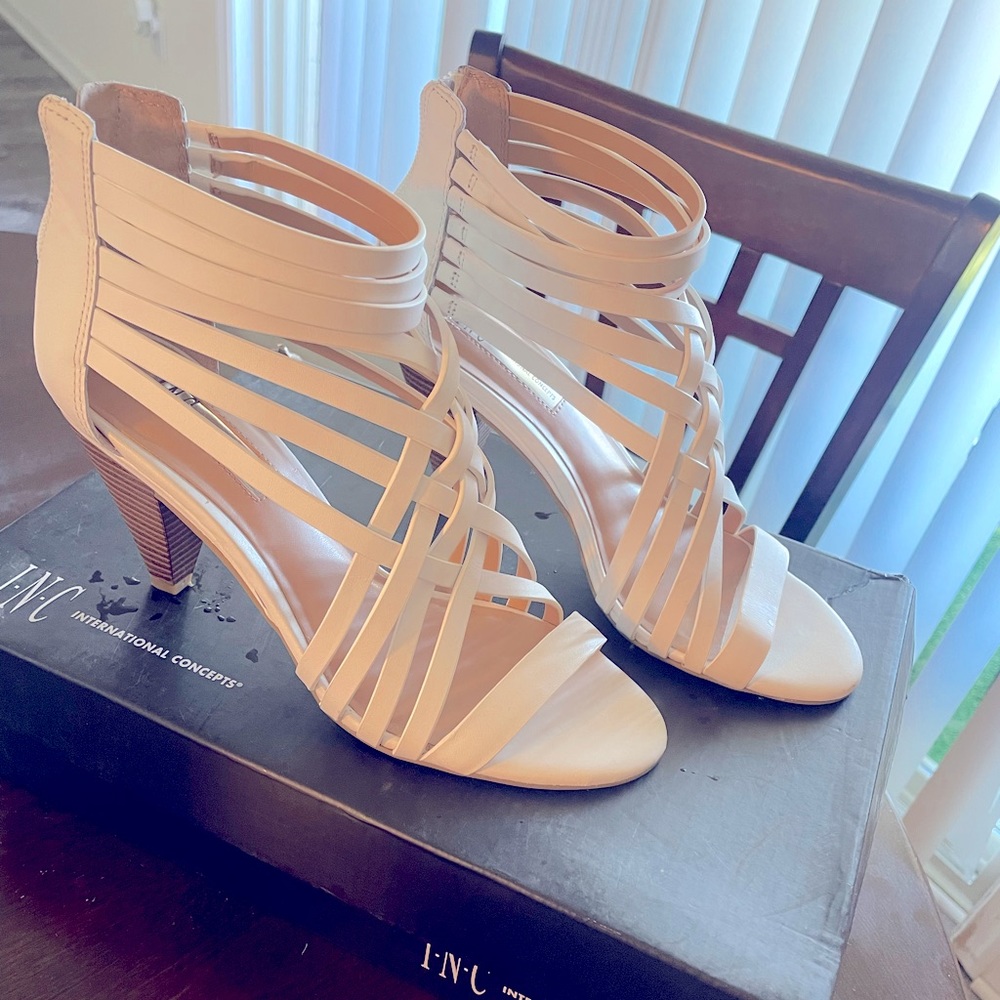 INC International Concepts Womens Garoldd Leather Open Toe